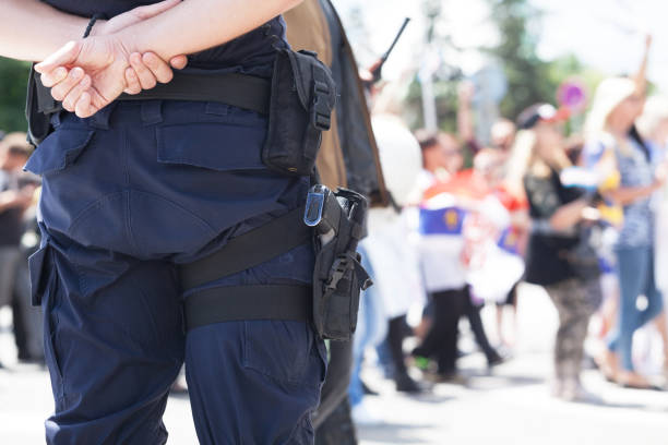 istock Police officer on duty during demonstration 995008086