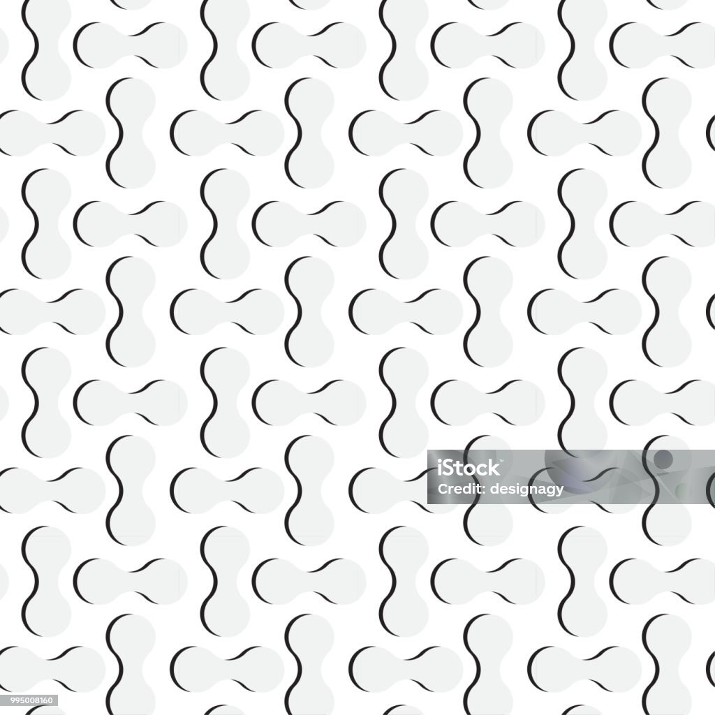 Transitional Shape Pattern Regular Rounded Shape In Transition Seamless Vector Pattern Stock ...