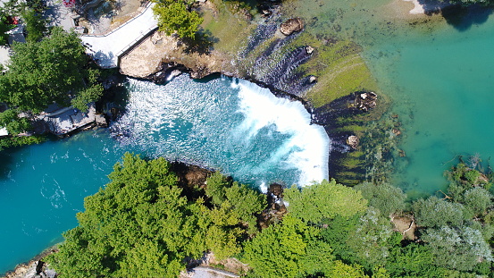 Aerial Waterfall In Antalya