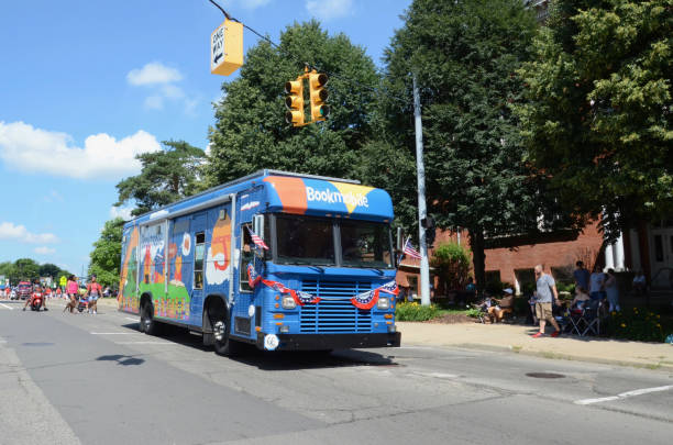 YPSILANTI, MI / USA - JULY 4, 2018:  The Ypsilanti district library\