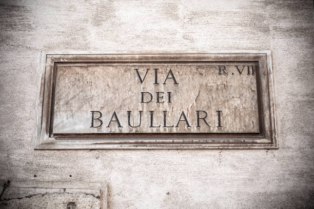 istock Old street sign in Rome 995019156
