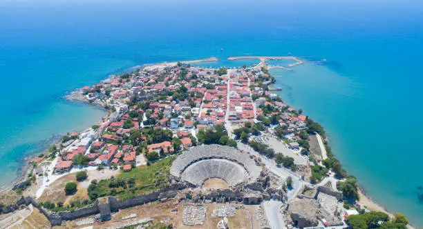 Photo of Aerial view of Side city in Antalya Turkey