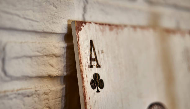 istock Wooden playing cards aces for decoration 995019656