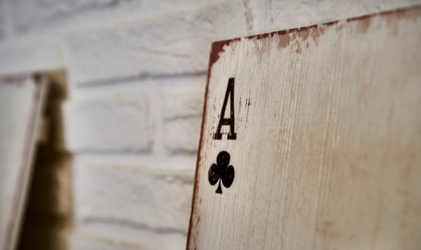 istock Wooden playing cards aces for decoration 995019694