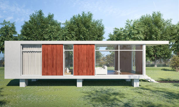 istock Minimalist House with Beautiful Landscape 995027106