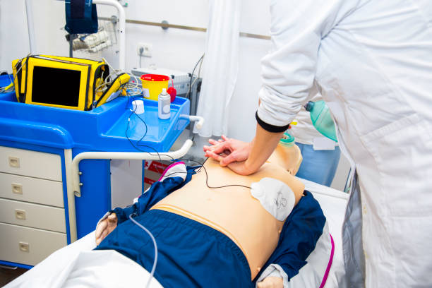 istock Training CPR....mechanical ventilation and heart massage 995027268