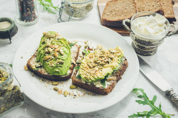 istock Healthy avocado toasts 995117492