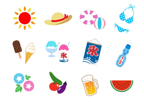 illustrations, cliparts, dessins animés et icônes de été dans le jeu de japan_icon - travel simplicity multi colored japanese culture