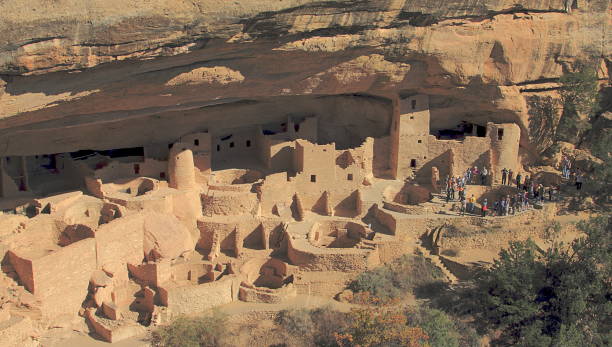 starożytne mieszkania na klifie parku narodowego mesa verde - ancient pueblo peoples zdjęcia i obrazy z banku zdjęć
