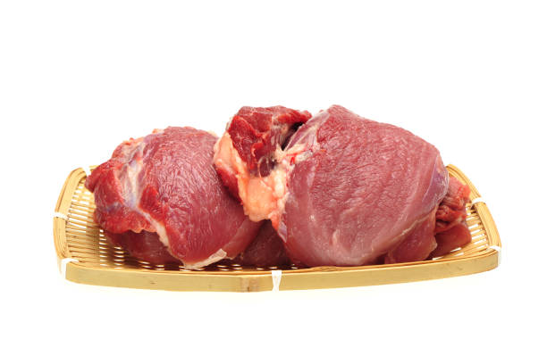 Beef fillet of fresh raw veal isolated on white background