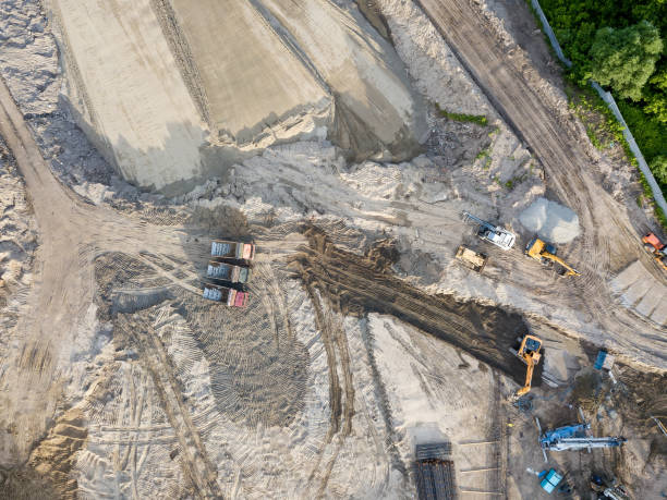 istock The top view of the construction site at the initial stage 995273698