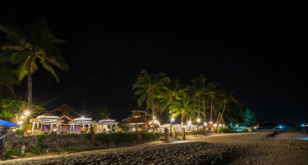 istock Tropical beach resort in night 995282034