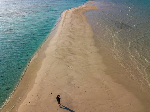 istock Maldives aerial view panorama landscape white sand beach 995282138
