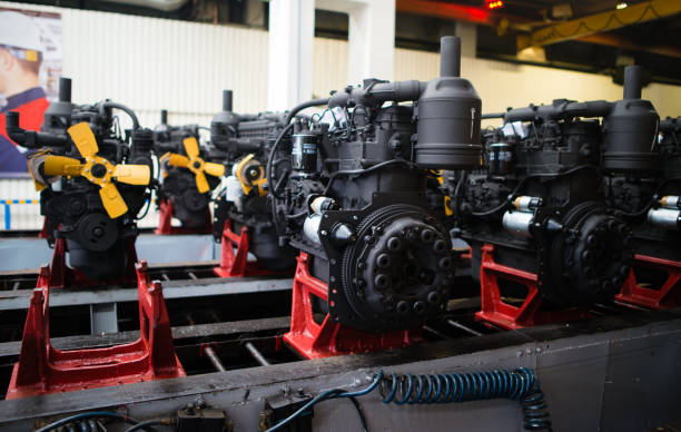 istock Soviet mechanical factory production of engines 995288672