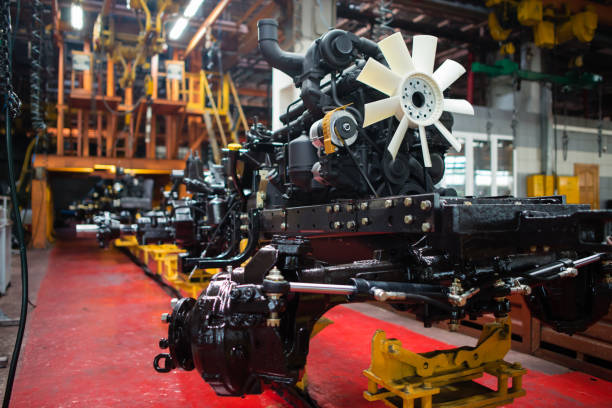 istock Soviet mechanical factory production of engines 995291094