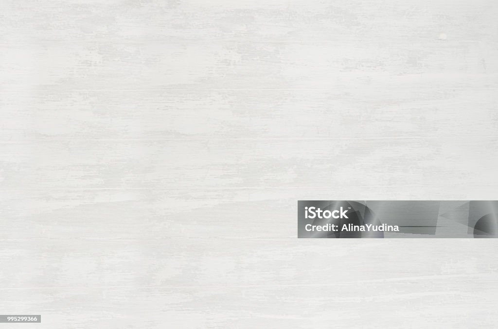 Planche de bois blanc avec minable et écorchures comme toile de fond, ligne horizontale. - Photo de En bois libre de droits