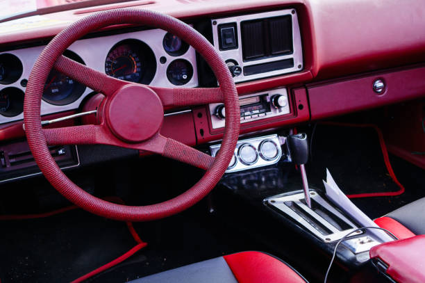 istock Interior of a classic vintage car 995316996