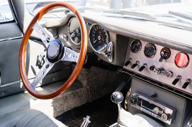 istock Interior of a classic vintage car 995319760