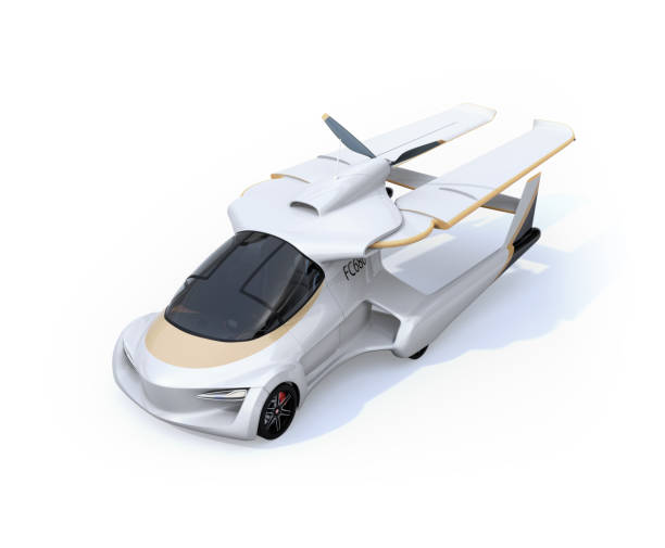 istock Futuristic autonomous car isolated on white background 995320236