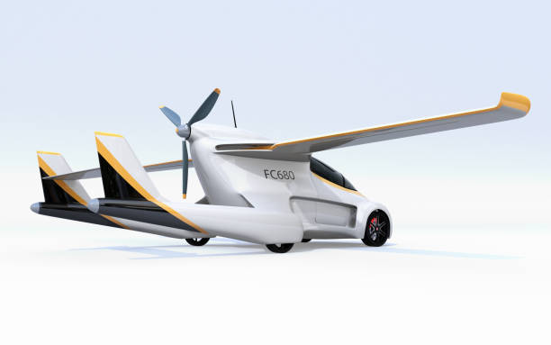 istock Rear view of futuristic autonomous car on white background 995322472