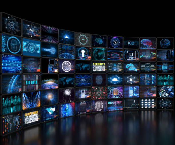 istock Media concept with TV screens 995325628