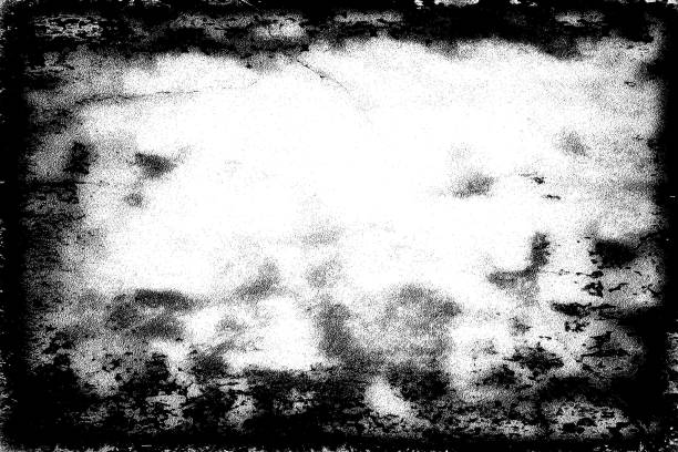 istock Grunge is black and white. Abstract monochrome background. Pattern of cracks, chips, scuffs, dust, stains 995325696