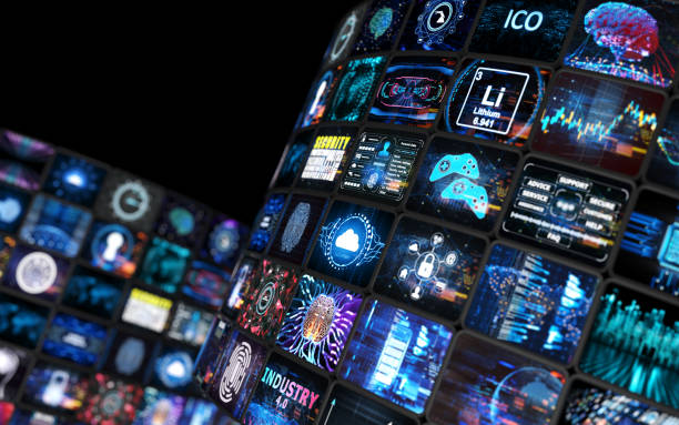 istock Media concept with TV screens 995325752