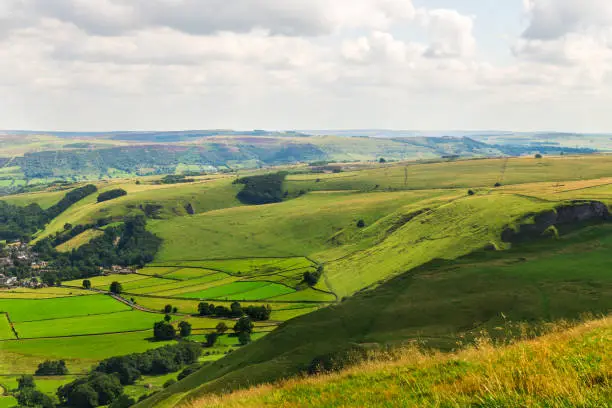 Mam Tor hill near Castleton and Edale in the Peak District National Park, England, UK