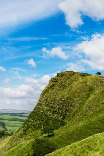 Mam Tor hill near Castleton and Edale in the Peak District National Park, England, UK