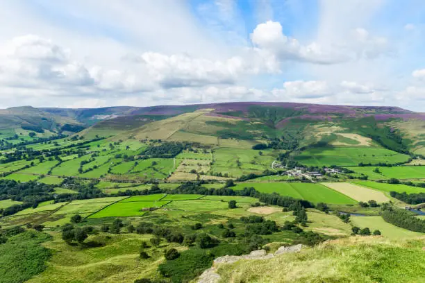 Mam Tor hill near Castleton and Edale in the Peak District National Park, England, UK