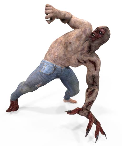 istock 3D illustration mutant monster isolated on white background 995332504
