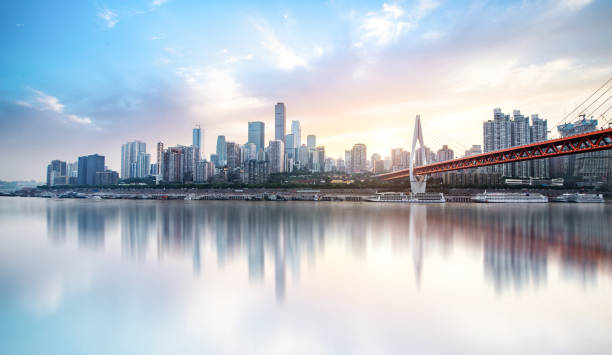 Modern metropolis skyline, Chongqing, China, Chongqing panorama. Modern metropolis skyline, Chongqing, China, Chongqing panorama. chongqing stock pictures, royalty-free photos & images