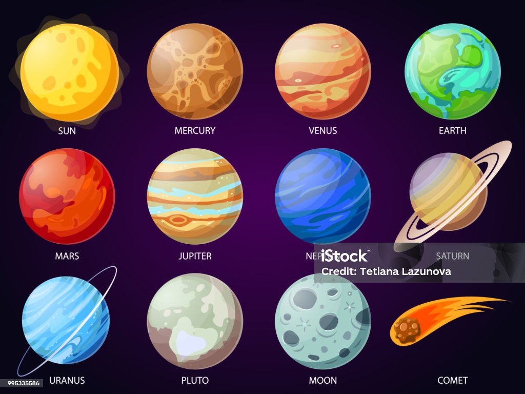 Ilustración de Dibujos Animados De Planetas Del Sistema Solar Observatorio  Astronómico Planeta Meteoros Y Estrellas Conjunto De Iconos De Vector De  Astronomía y más Vectores Libres de Derechos de Planeta - iStock