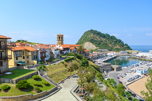 colorful town of getaria at Basque Country coast, Spain