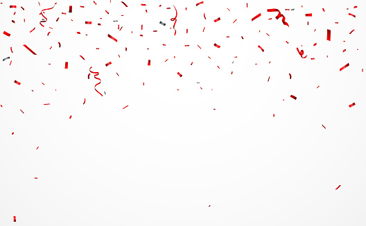 Vector Illustration of red confetti and ribbon background

eps10