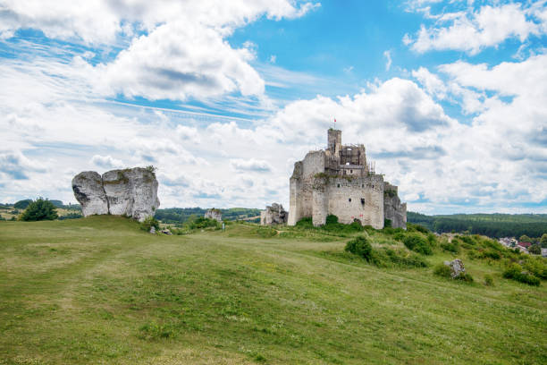 Mirow castle, medieval castle ruins in Silesia, Poland next to Bobolice castle