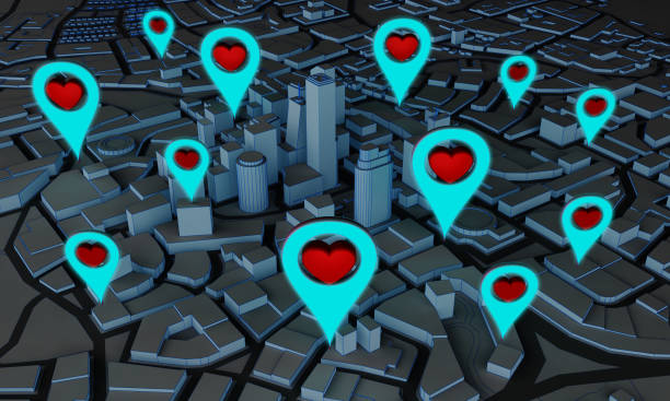 istock abstract city with pin symbols heart 995357210