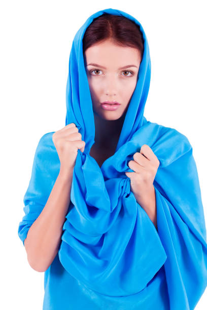 istock Beauty fashion model with fabric 995357816