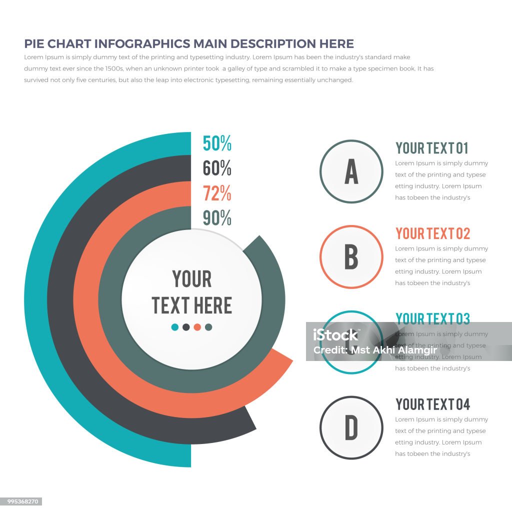 Business cercle infographie - clipart vectoriel de Diagramme en camembert libre de droits