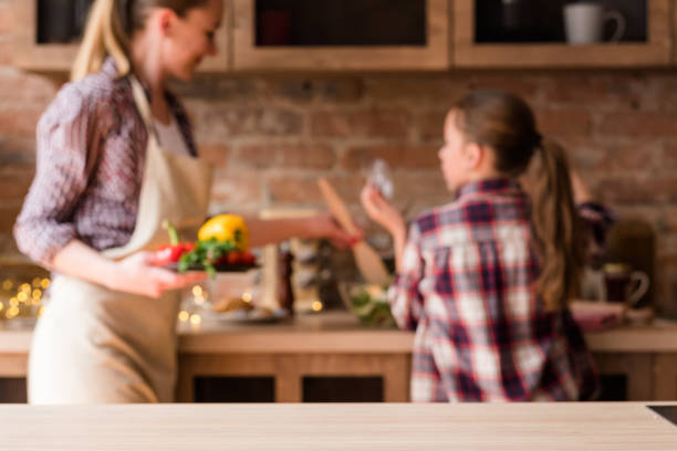 family lifestyle dinner preparation home kitchen