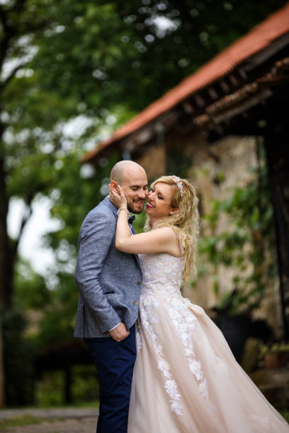istock Happy wedding couple outdoors 995386950