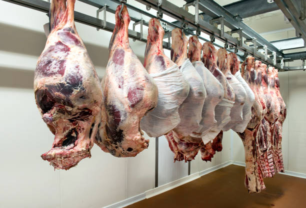 istock Meat Hanging In Shop 995387266