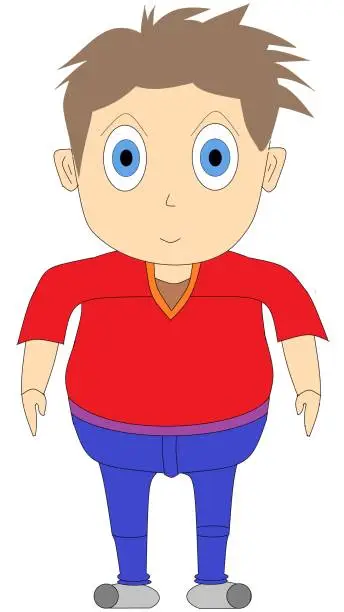 Vector illustration of A cute little boy