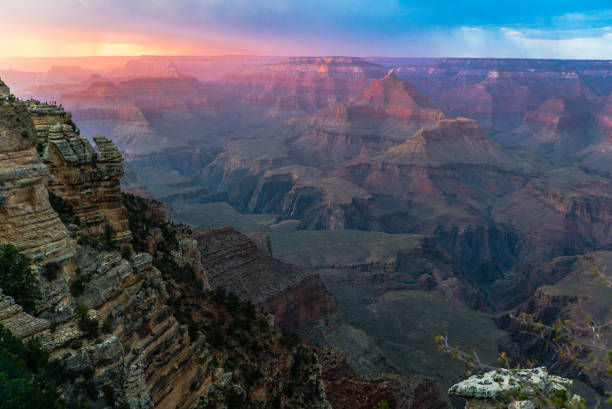 Grand Canyon sunset shot. stock photo