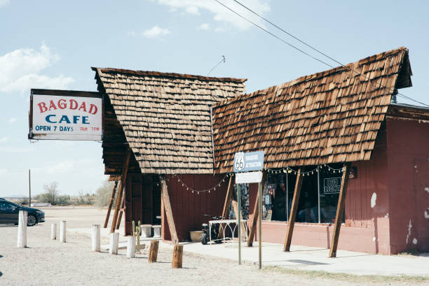 Newberry Springs, California - September 12th 2017 - Classic Bagdad Cafe. Front shot. stock photo