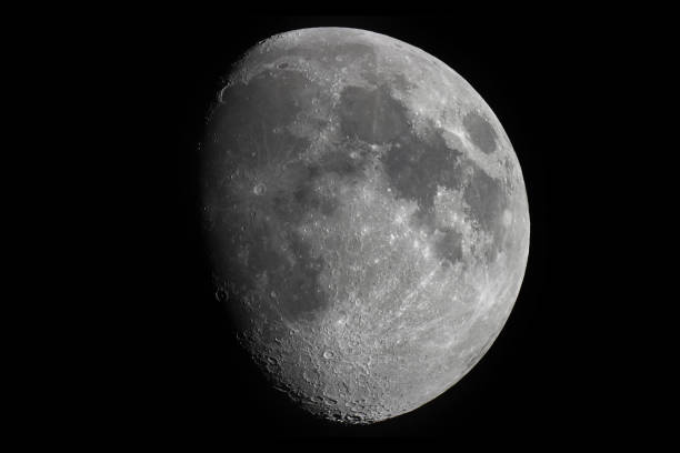 istock Half Moon Background, Gibbous moon Earth's natural satellite. 995428064