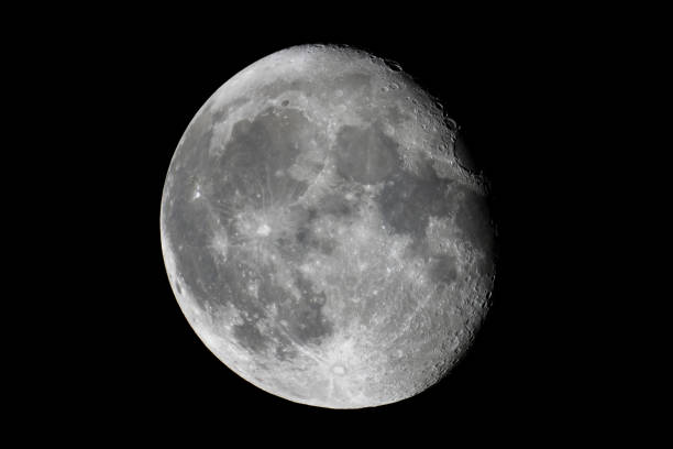 istock Half Moon Background, Gibbous moon Earth's natural satellite. 995428718
