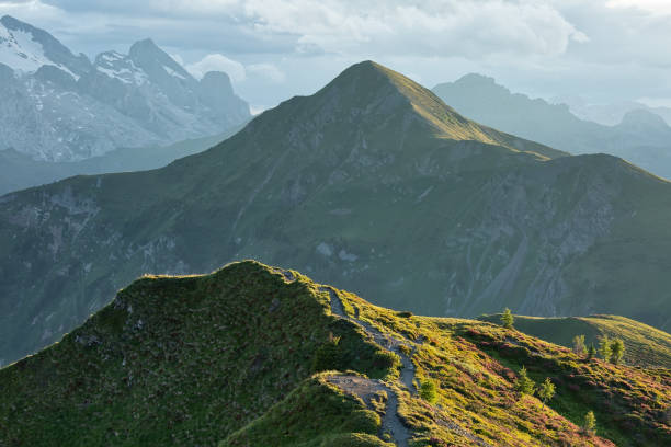 istock Beautiful mountain landscape with path winding over the range 995432596