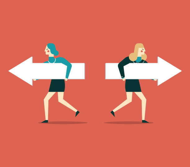 istock Businesswoman holding arrows to run in different directions 995455106