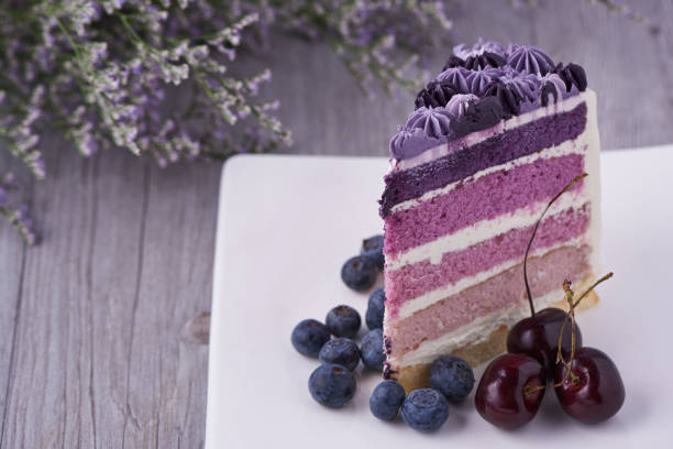 istock A dish of blueberry cake on wooden table 995462784